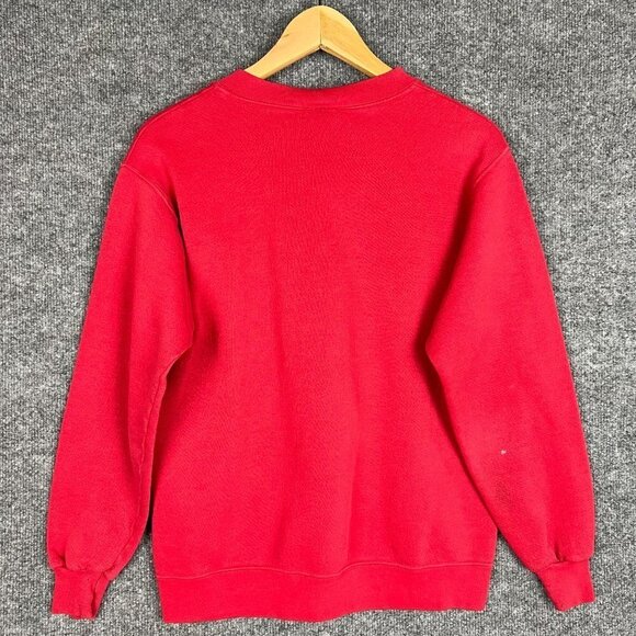 VINTAGE 90's Disney Pooh Bear Red Crewneck Women's Sweatshirt Size S - Picture 3 of 10